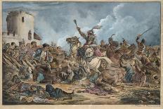 Battle Between the Georgians and Mountain Tribes-Alexander Osipovich Orlowski-Framed Giclee Print