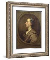 Alexander Pope (1688-1744) Profile, Crowned with Ivy-Godfrey Kneller-Framed Giclee Print