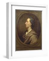 Alexander Pope (1688-1744) Profile, Crowned with Ivy-Godfrey Kneller-Framed Giclee Print