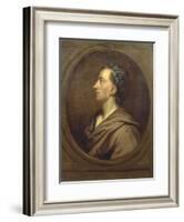 Alexander Pope (1688-1744) Profile, Crowned with Ivy-Godfrey Kneller-Framed Giclee Print