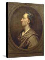 Alexander Pope (1688-1744) Profile, Crowned with Ivy-Godfrey Kneller-Stretched Canvas