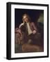 Alexander Pope and His Dog, Bounce, circa 1718-Jonathan Richardson-Framed Giclee Print