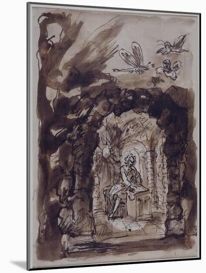 Alexander Pope in His Grotto-William Kent-Mounted Giclee Print