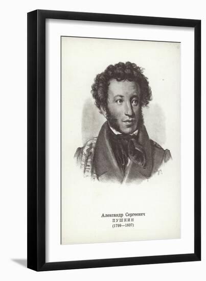 Alexander Pushkin, Russian Poet, Novelist and Playwright-null-Framed Giclee Print