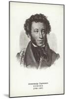 Alexander Pushkin, Russian Poet, Novelist and Playwright-null-Mounted Giclee Print