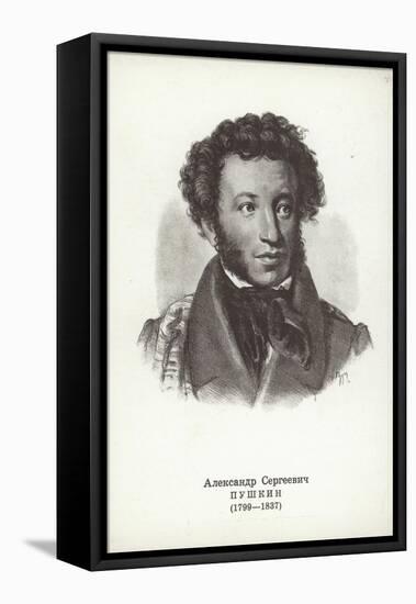 Alexander Pushkin, Russian Poet, Novelist and Playwright-null-Framed Stretched Canvas