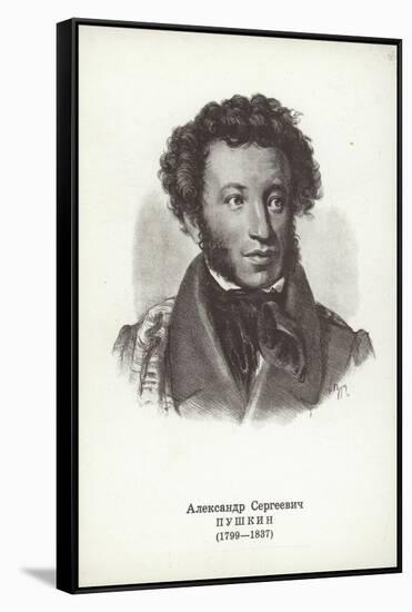 Alexander Pushkin, Russian Poet, Novelist and Playwright-null-Framed Stretched Canvas