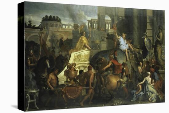 Alexander's Entrance Into Babylon-Charles Le Brun-Stretched Canvas