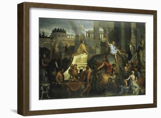 Alexander's Entrance Into Babylon-Charles Le Brun-Framed Giclee Print