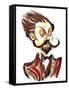 Alexander Scriabin colour caricature-Neale Osborne-Framed Stretched Canvas