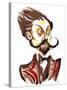 Alexander Scriabin colour caricature-Neale Osborne-Stretched Canvas