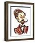 Alexander Scriabin colour caricature-Neale Osborne-Framed Giclee Print