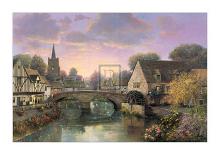 The Village Bridge-Alexander Sheridan-Stretched Canvas