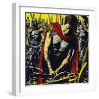 Alexander Slashed the Gordian Knot Apart with His Sword-Jesus Blasco-Framed Giclee Print