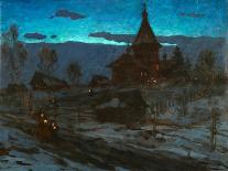 Christmas Eve, 1910S-Alexander Stepanovich Pershin-Framed Stretched Canvas