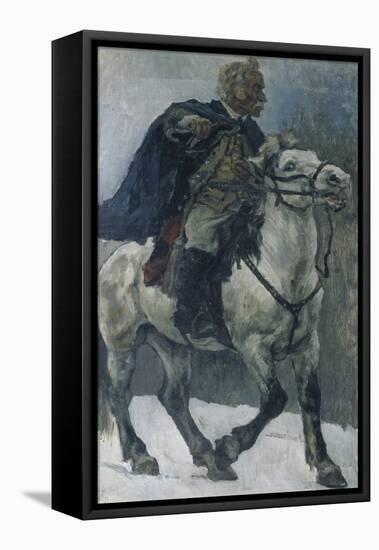 Alexander Suvorov on Horseback, 1897-1898-Vasili Ivanovich Surikov-Framed Stretched Canvas