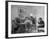 Alexander Szasz and Aladar Szegedy-Maszak Working at Crowded Table-Thomas D^ Mcavoy-Framed Premium Photographic Print