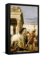 Alexander Taming Bucephalus-Giambattista Tiepolo-Framed Stretched Canvas