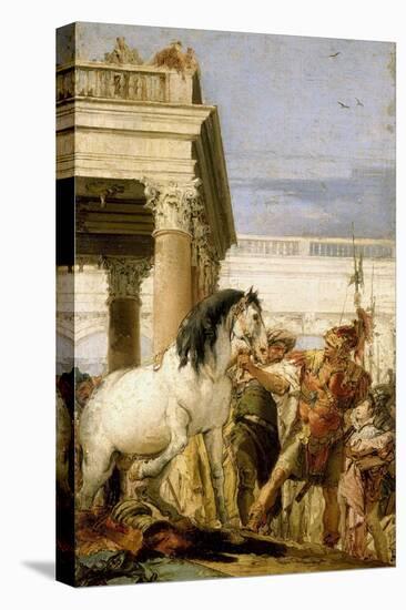 Alexander Taming Bucephalus-Giambattista Tiepolo-Stretched Canvas