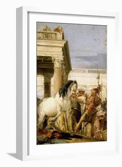 Alexander Taming Bucephalus-Giambattista Tiepolo-Framed Giclee Print