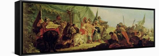 Alexander the Great (356-23 BC) and Porus-Francesco Fontebasso-Framed Stretched Canvas