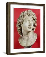 Alexander the Great (356-323 BC) King of Macedonia, Roman Copy of Greek Original-null-Framed Giclee Print