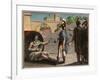 Alexander the Great (Alexander III of Macedon (356-323 BC) visiting Diogenes of Sinope-French School-Framed Giclee Print