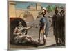 Alexander the Great (Alexander III of Macedon (356-323 BC) visiting Diogenes of Sinope-French School-Mounted Giclee Print