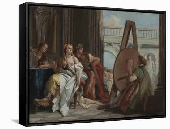 Alexander the Great and Campaspe in the Studio of Apelles, c.1740-Giovanni Battista Tiepolo-Framed Stretched Canvas