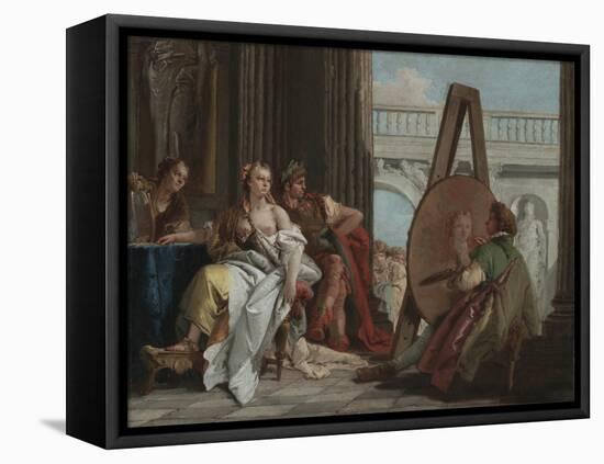 Alexander the Great and Campaspe in the Studio of Apelles, c.1740-Giovanni Battista Tiepolo-Framed Stretched Canvas