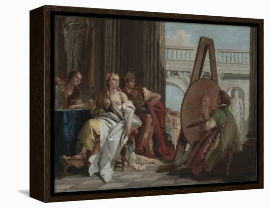Alexander the Great and Campaspe in the Studio of Apelles, c.1740-Giovanni Battista Tiepolo-Framed Stretched Canvas