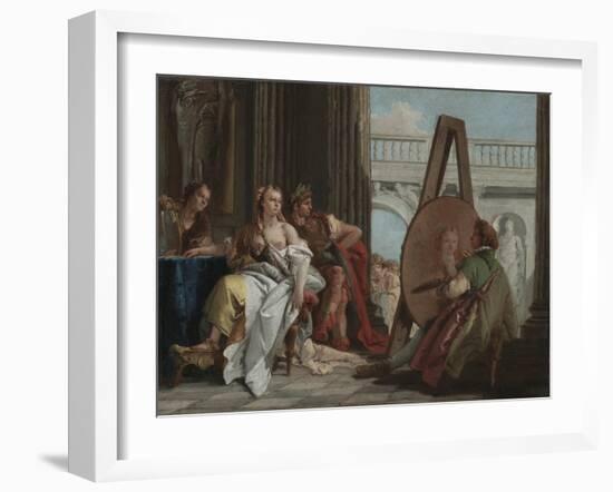 Alexander the Great and Campaspe in the Studio of Apelles, c.1740-Giovanni Battista Tiepolo-Framed Giclee Print