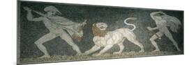 Alexander the Great and Hephaestion During Lion Hunt, Ca 320 Bc, Mosaic from Peristyle House 1-null-Mounted Giclee Print