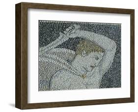 Alexander the Great and Hephaestion During Lion Hunt, Ca 320 Bc, Mosaic from Peristyle House 1-null-Framed Giclee Print