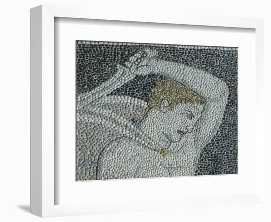 Alexander the Great and Hephaestion During Lion Hunt, Ca 320 Bc, Mosaic from Peristyle House 1-null-Framed Giclee Print