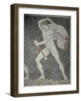 Alexander the Great and Hephaestion During Lion Hunt, Ca 320 Bc, Mosaic from Peristyle House 1-null-Framed Giclee Print