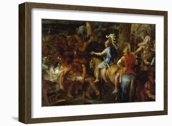 Alexander the Great and Poros-Charles Le Brun-Framed Giclee Print