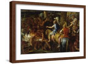 Alexander the Great and Poros-Charles Le Brun-Framed Giclee Print