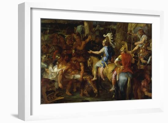 Alexander the Great and Poros-Charles Le Brun-Framed Giclee Print