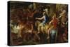 Alexander the Great and Poros-Charles Le Brun-Stretched Canvas