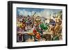 Alexander the Great at the Battle of Issus-Peter Jackson-Framed Premium Giclee Print