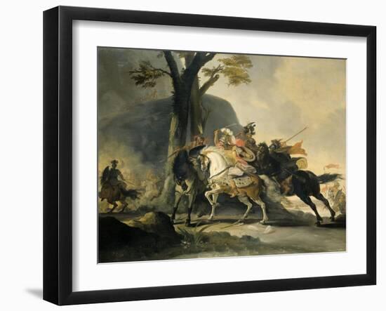 Alexander the Great at the Battle of the Granicus Against the Persians-Cornelis Troost-Framed Art Print
