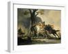 Alexander the Great at the Battle of the Granicus Against the Persians-Cornelis Troost-Framed Art Print