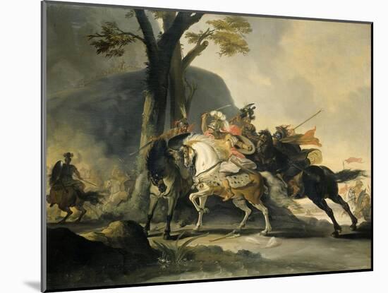 Alexander the Great at the Battle of the Granicus Against the Persians-Cornelis Troost-Mounted Art Print