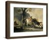 Alexander the Great at the Battle of the Granicus River in 334 BC against the Persians, 1737-Cornelis Troost-Framed Premium Giclee Print