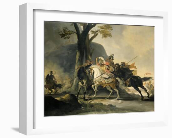 Alexander the Great at the Battle of the Granicus River in 334 BC against the Persians, 1737-Cornelis Troost-Framed Giclee Print