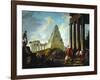 Alexander the Great Before the Tomb of Achilles, 1755-1757-Hubert Robert-Framed Giclee Print