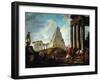 Alexander the Great before the Tomb of Achilles-Hubert Robert-Framed Giclee Print