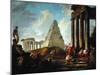 Alexander the Great before the Tomb of Achilles-Hubert Robert-Mounted Giclee Print