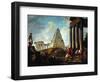 Alexander the Great before the Tomb of Achilles-Hubert Robert-Framed Giclee Print